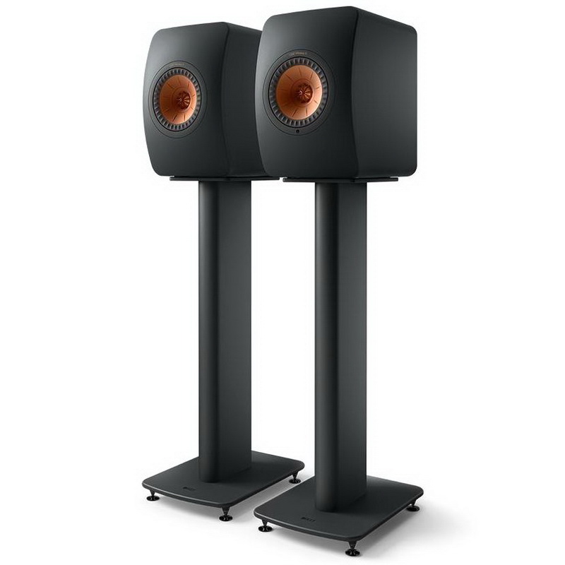 KEF LS50 Wireless II & S2 Stand Carbon Black