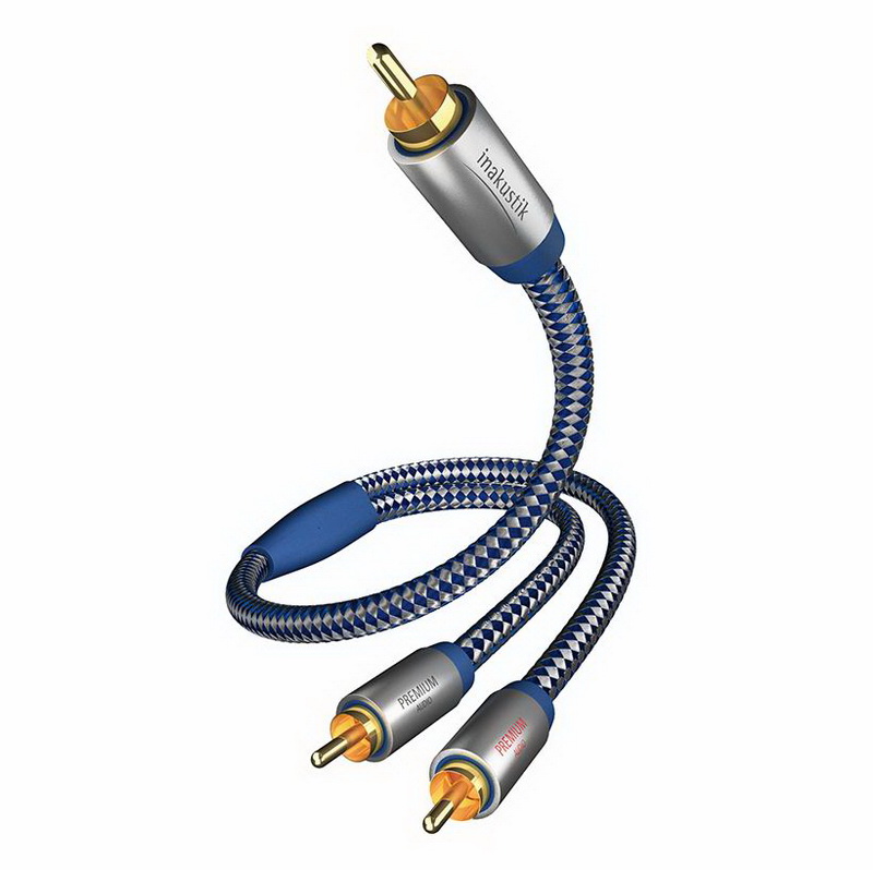 Inakustik Premium Y-Subwoofer Cable, RCA <> 2RCA, 2 m, 0040802