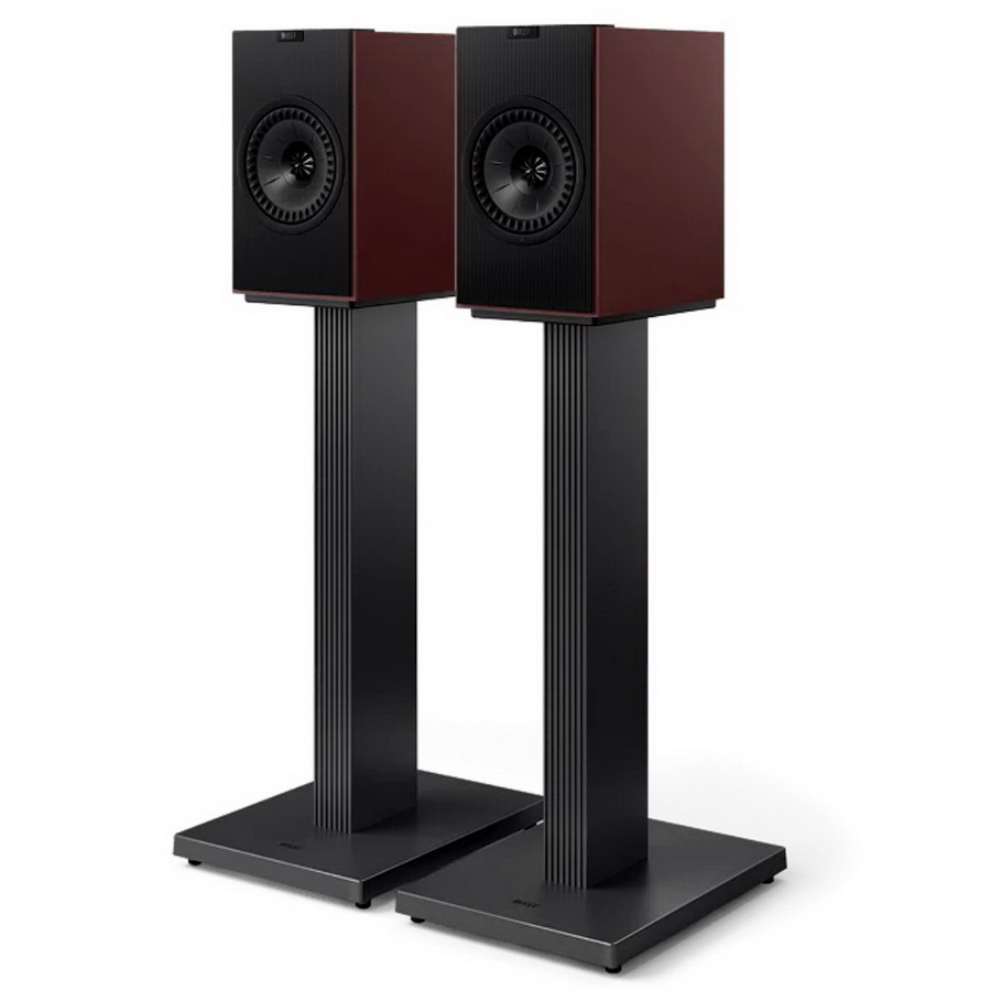 KEF Coda W & SQ1 Stand Vintage Burgundy KEF Coda W & SQ1 Stand Vintage Burgundy
