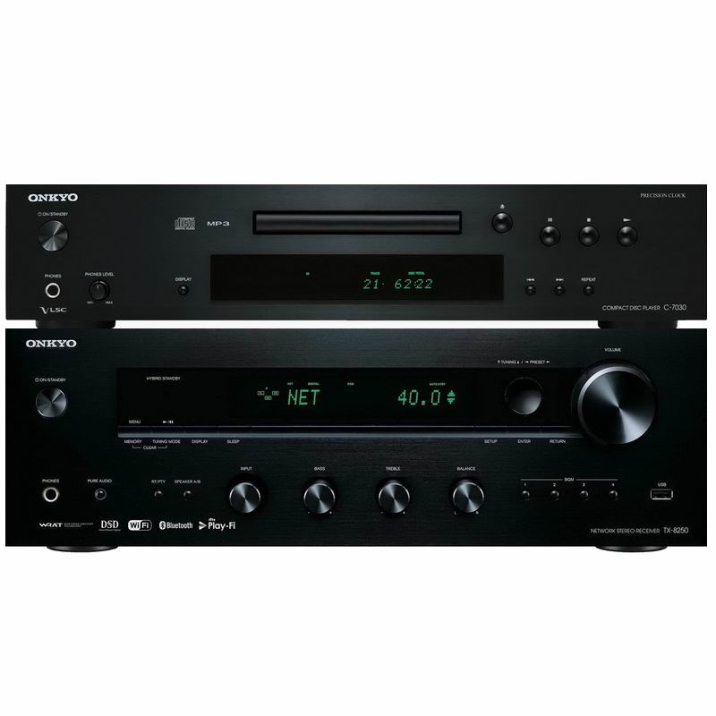 Hi-Fi Комплект Onkyo TX-8250 + C-7030 Black
