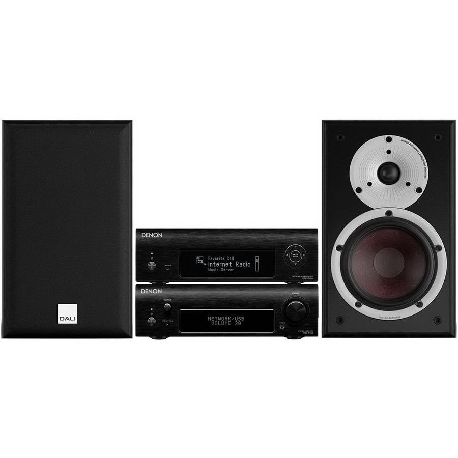 Музыкальный центр Denon D-F109N & Dali Spektor 2 Black