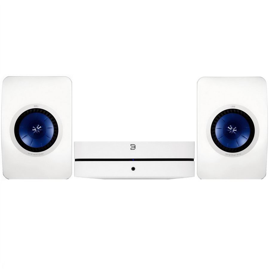 Музыкальный центр Bluesound PowerNode N330 & KEF LS50 Gloss Wh