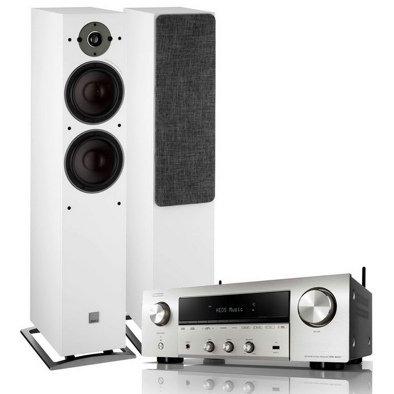 Музыкальный центр Denon DRA-800H & DALI Oberon 7 White