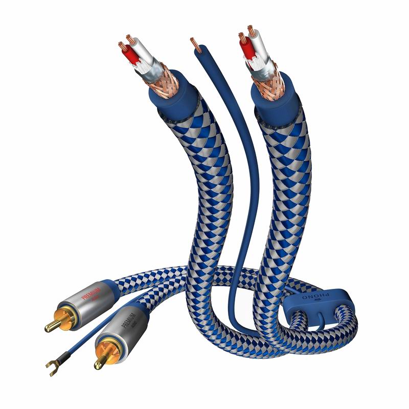 Inakustik Premium Phono Cable, RCA-RCA, 0.75 m, 00405107