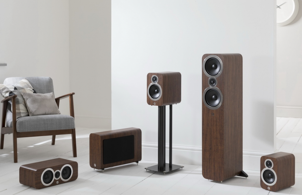 Q Acoustics 3000i Range Walnut Grille Off.jpg